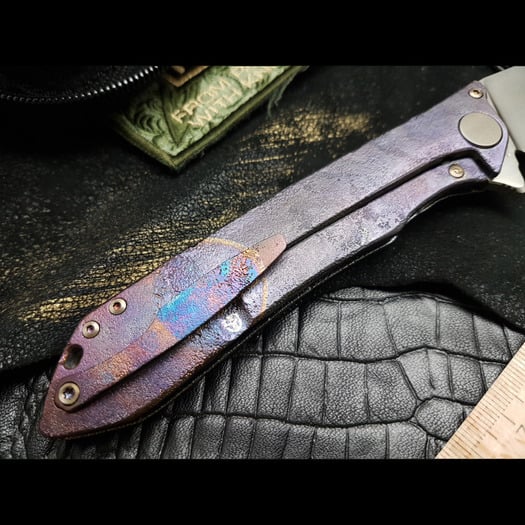 Custom Knife Factory Milk Customized - OLDBLUE 折り畳みナイフ