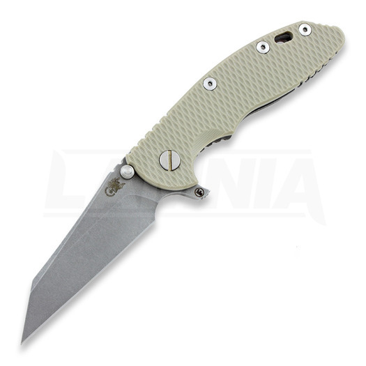 Hinderer XM-18 3,5" Wharncliffe Fatty foldekniv, sand