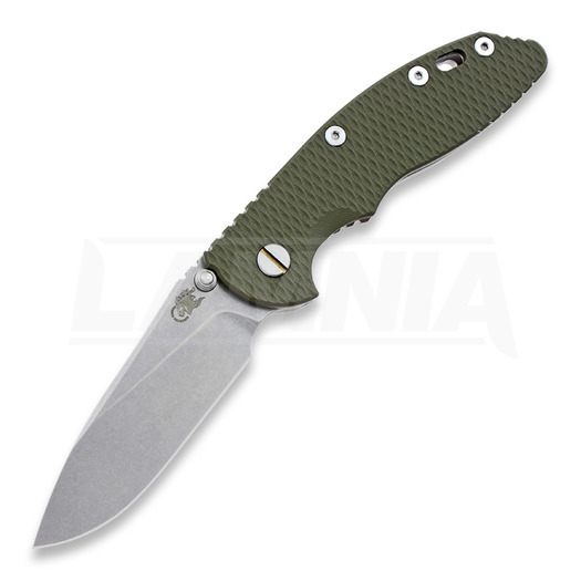 Navalha Hinderer XM-18 3,5" Non-flipper Slicer, verde oliva