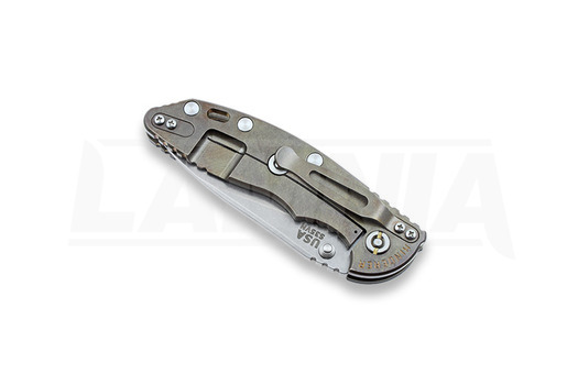 Hinderer XM-18 3,5" Non-flipper Slicer vouwmes, Ti bronze, grijs