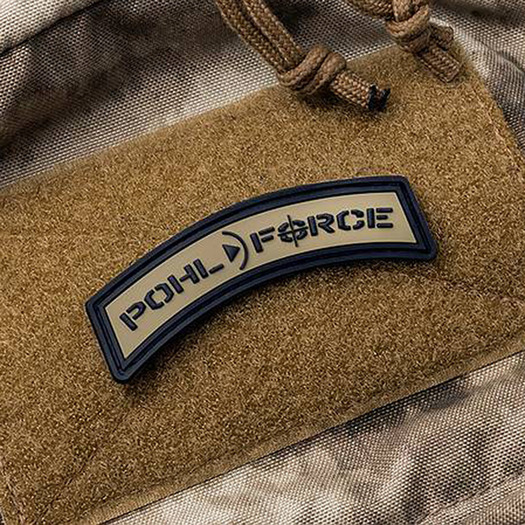 Pohl Force 3D rubber patch Aufnäher, braun