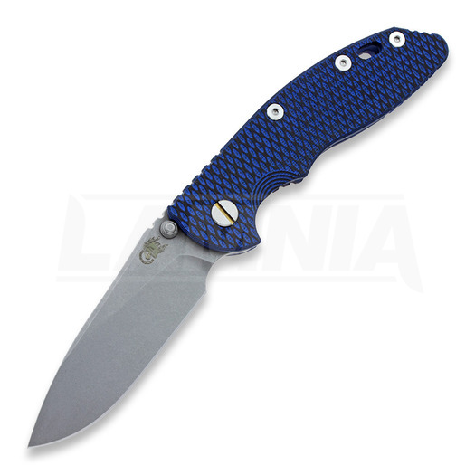 Navalha Hinderer XM-18 3,5" Non-flipper Slicer WF, blue/Ti blue