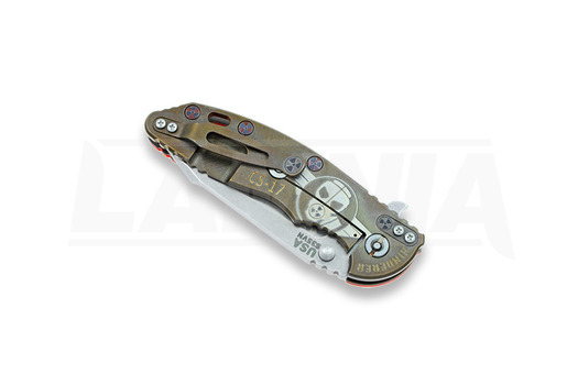 มีดพับ Hinderer XM-18 3,5 Fatty Harpoon Tanto Containment, ส้ม