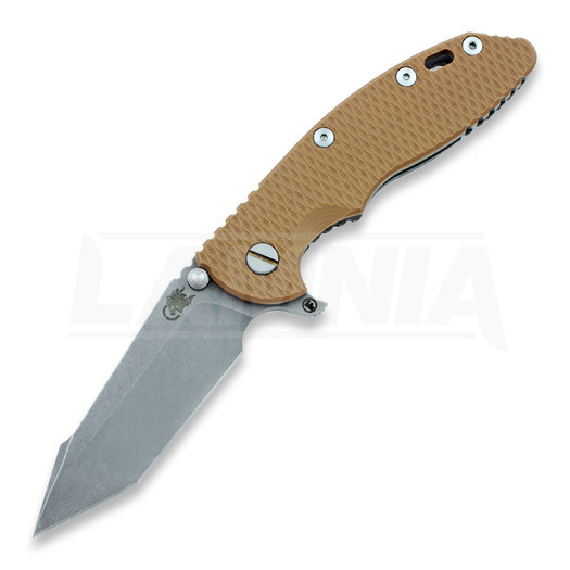 Hinderer XM-18 3,5 Fatty Harpoon Tanto Containment összecsukható kés, barna