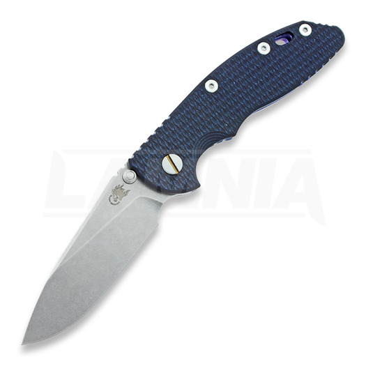 Hinderer XM-18 3,5" Non-flipper Slicer foldekniv, blue/black