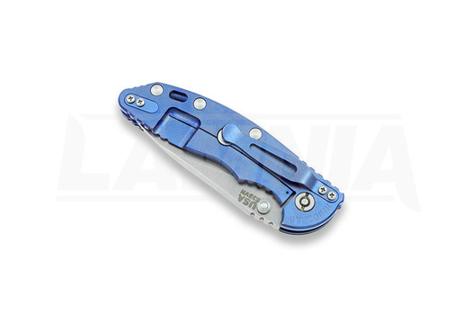 Hinderer XM-18 3,5" Non-flipper Slicer összecsukható kés, blue/black