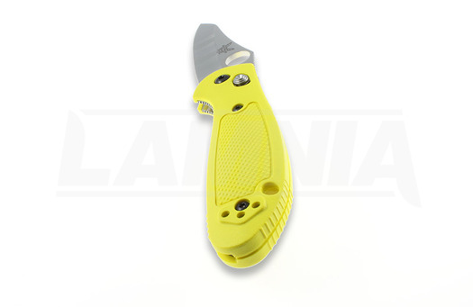 Benchmade Mini-Griptilian folding knife, hole, yellow 555HG-YEL