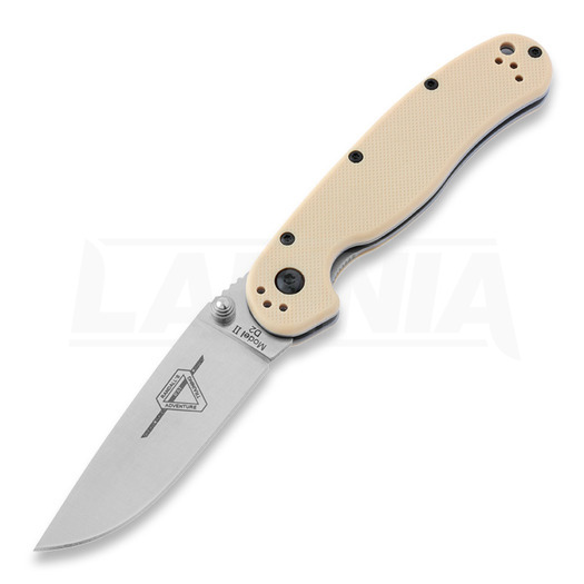 Ontario RAT-2 D2 folding knife, satin, desert tan 8828DT