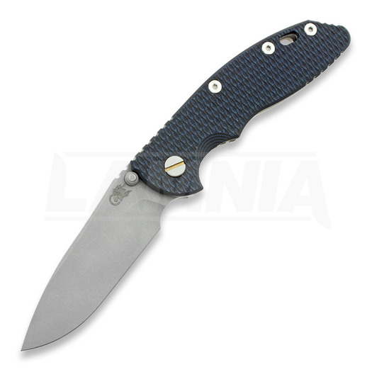 Hinderer XM-18 3,5" Non-flipper Slicer WF 折り畳みナイフ, blue/black