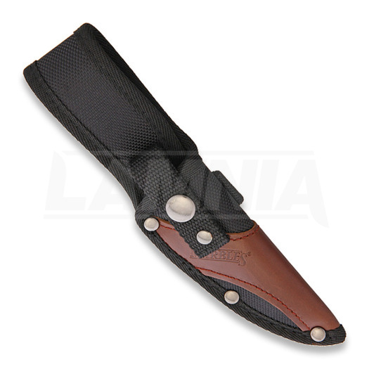 Belt Sheath for 10 Fixed-Blade Knives, Brown Leather 14 Overall