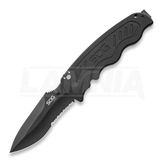 Zavírací nůž SOG Zoom Part Serrated Black A/O SOG00236