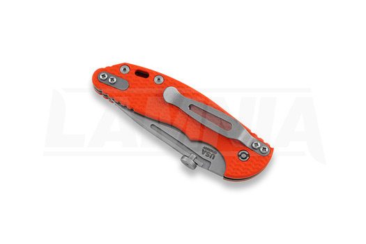 Hinderer XM-18 Slippy Slicer fällkniv, stonewash, orange