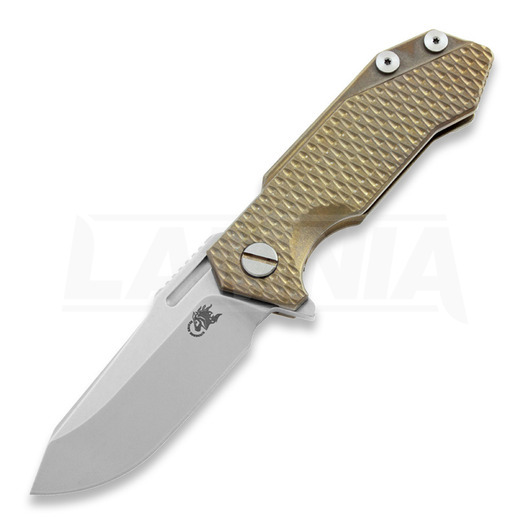 Hinderer Half Track Spearpoint kääntöveitsi, Bronze Textured Ti