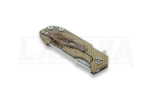 Hinderer Half Track Spearpoint fällkniv, Bronze Textured Ti