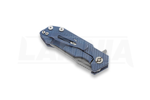 Hinderer Half Track Spearpoint összecsukható kés, Battle Blue with Cutout