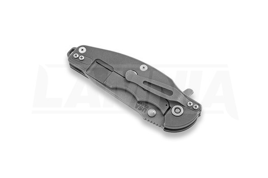 Saliekams nazis Hinderer Jurassic Spearpoint, working finish, melns