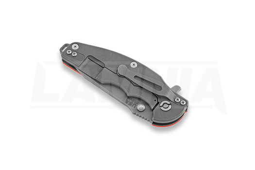 Briceag Hinderer Jurassic Spearpoint, working finish, portocaliu