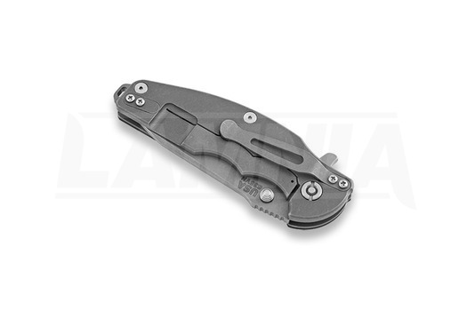 Hinderer Jurassic Spearpoint összecsukható kés, working finish, Raptor Eye red/black