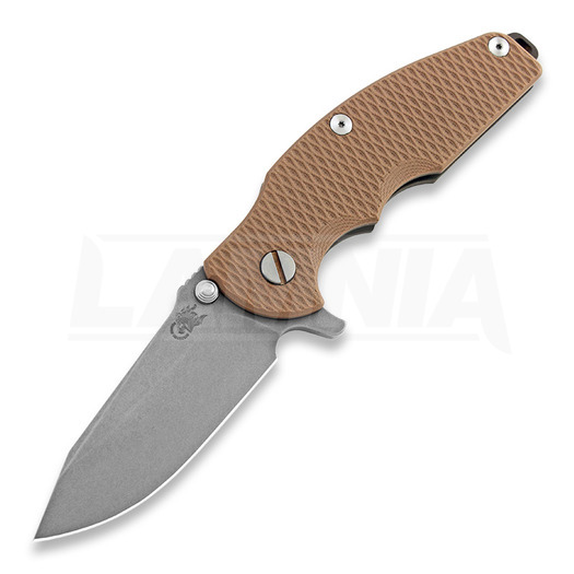 Hinderer Jurassic Spearpoint összecsukható kés, battle bronze, coyote