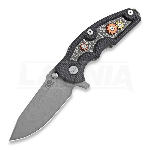 Briceag Hinderer Jurassic Spearpoint, working finish, Gear Theme black