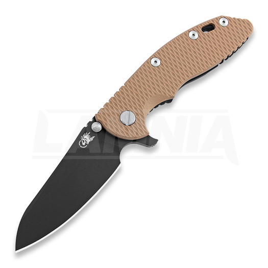 Hinderer XM-18 3.5 Gen4 Sheepsfoot DLC foldekniv, coyote