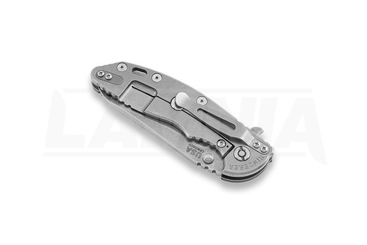 Hinderer XM-18 3.5 Gen5 Sheepsfoot foldekniv, stonewashed, grå