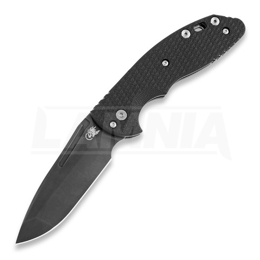 Hinderer XM Slippy Spanto összecsukható kés, stonewashed DLC, fekete