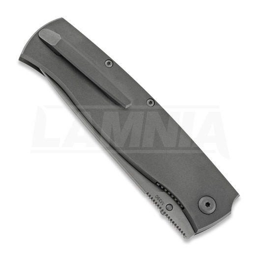 Cheburkov Strizh large M390 fällkniv, Titanium, Black Carbon Fibre Inlay