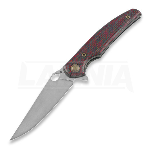 Cheburkov Voron M390 foldekniv, Red Carbon Fibre