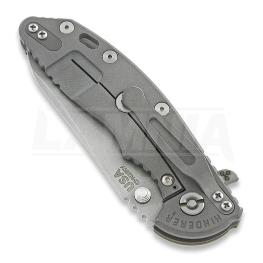 Nóż składany Hinderer XM-18 3.5 Gen6 Sheepsfoot, working finish, od green