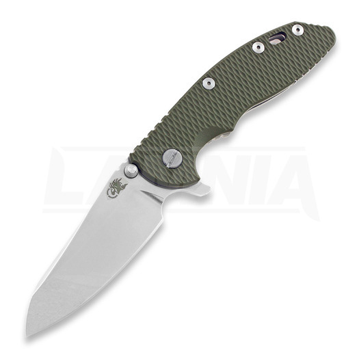 Nóż składany Hinderer XM-18 3.5 Gen6 Sheepsfoot, stonewash, od green