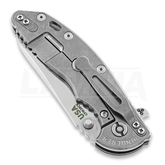 Hinderer XM-18 3.5 Gen6 Sheepsfoot foldekniv, stonewash, od green