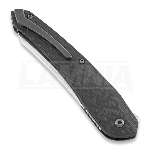 Cheburkov Cobra Damascus kääntöveitsi, carbon fibre