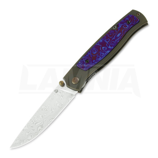 Cheburkov Strizh small Damascus kääntöveitsi, Timascus