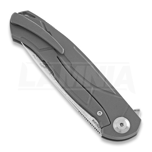 Nóż składany Cheburkov Scout Damascus, Grooved Titanium