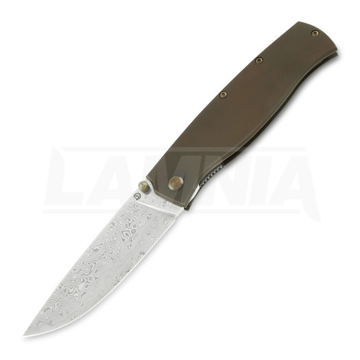 Nóż składany Cheburkov Strizh large Damascus Bronze Titanium