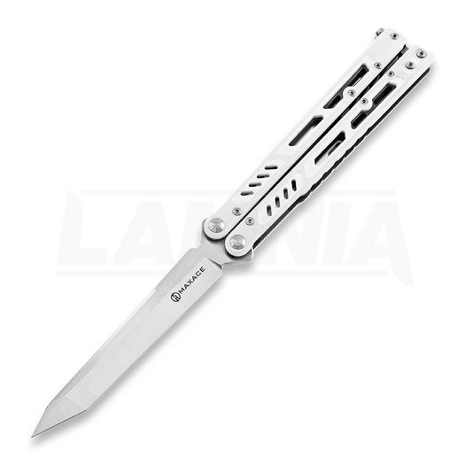 Maxace Banshee Tanto butterfly knife, satin, white