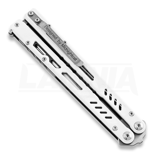 Maxace Banshee Tanto butterfly knife, satin, white