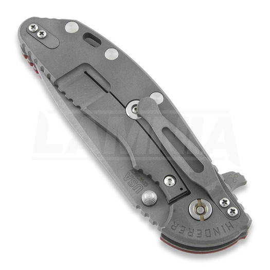 Saliekams nazis Hinderer XM-24 4.0 Tri-Way Spanto, working finish, sarkans