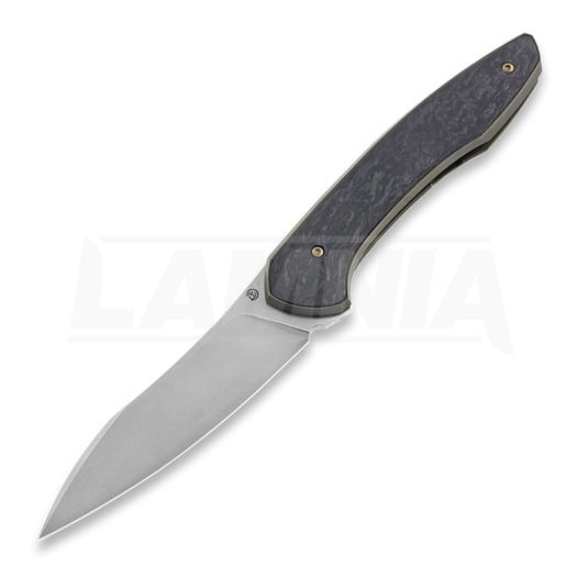 Cheburkov Russkiy M390 折叠刀, black carbon fibre