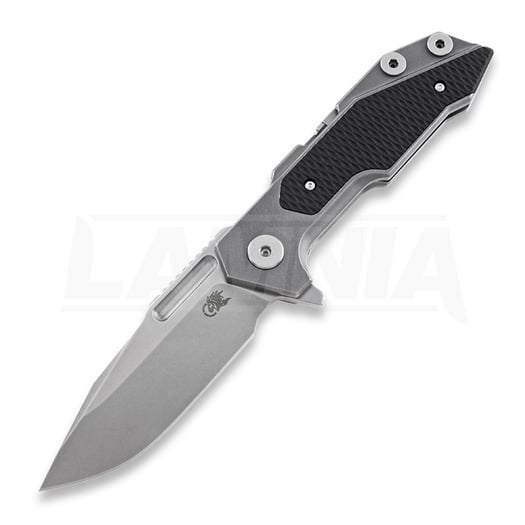 Briceag Hinderer Full Track Tri-Way Spearpoint, stonewash, negru