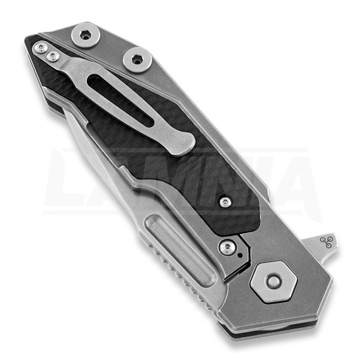 Hinderer Full Track Tri-Way Spearpoint fällkniv, stonewash, svart