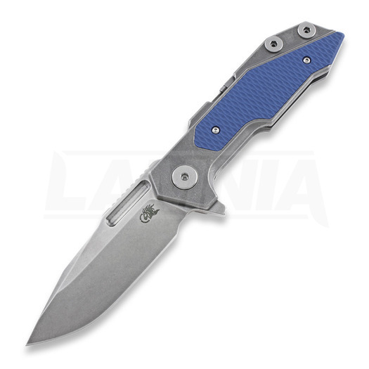 Hinderer Full Track Tri-Way Spearpoint összecsukható kés, stonewash, kék