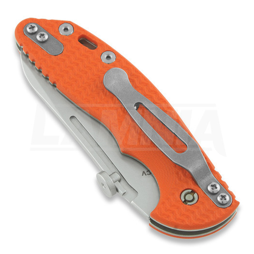 Hinderer XM-18 Slippy Sheepsfoot összecsukható kés, stonewash, narancssárga