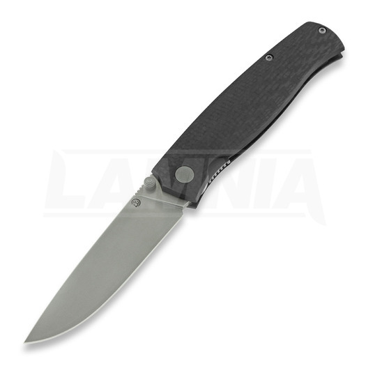 Cheburkov Strizh small M390 Carbon Fiber 折り畳みナイフ, gray hw