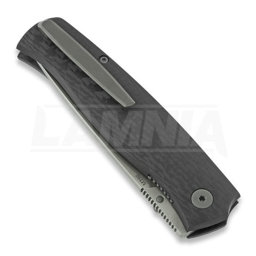 Cheburkov Strizh small M390 Carbon Fiber fällkniv, gray hw