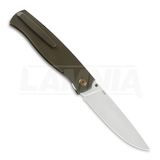 Cheburkov Strizh small M390 Bronze Titanium összecsukható kés, Carbon Fiber Inlay