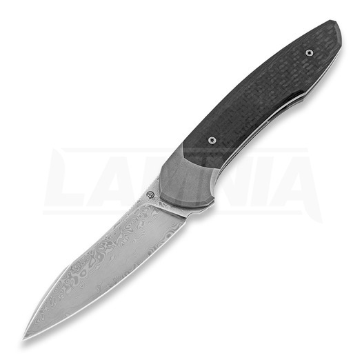 Cheburkov Russkiy Damascus összecsukható kés, Carbon Fibre with Bolster