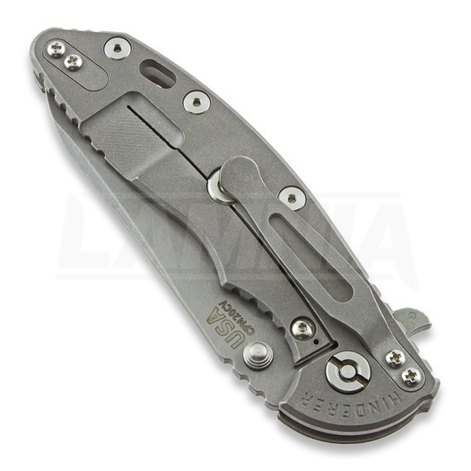 Nóż składany Hinderer XM-18 3.5 Skinny Sheepsfoot, working finish, oliwkowa