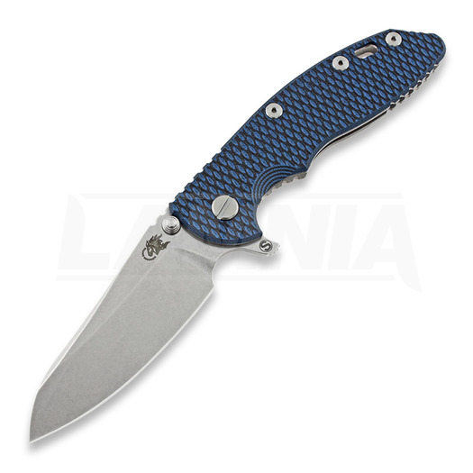 Hinderer XM-18 3.5 Skinny Sheepsfoot összecsukható kés, stonewash, blue/black